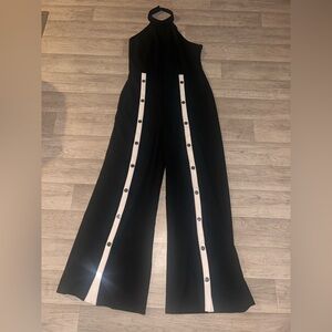 VENUS Black and White Wide Leg Jumpsuit